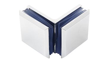 Коннектор для душевой кабины стекло-стекло 90° 45х45 мм цинк-хром полированный t735 PZn  купить в Алматы