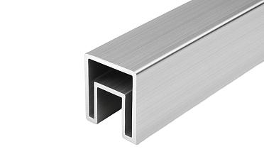 Труба 40х40 мм с пазом 24 х 24 под стекло, 6м, алюминиевый, неанод Фk856-2 AL купить в Алматы