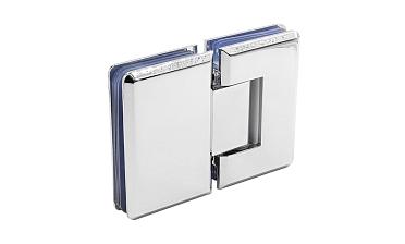 Петля для душевой кабины стекло-стекло 180° 90х55 мм латунь-хром, полированная t303 PC купить в Алматы