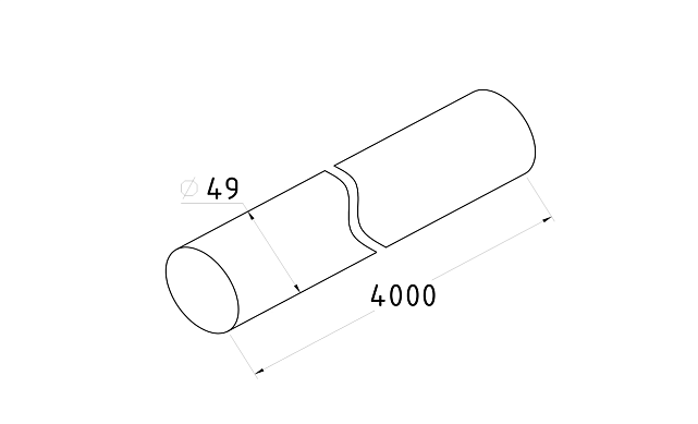 Поручень деревянный из Дуба Ø49 мм 4,0 м Эконом Ф-1673 2 Поручень деревянный из Дуба Ø49 мм 4,0 м Эконом Ф-1673 2