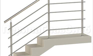 Четыре ригеля на сварке, круглый поручень и круглые стойки для крыльца купить в Алматы