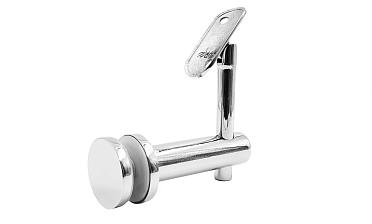 Выносной держатель поручня на стекло 8-20 мм, регулируемый, с ложементом, полированный, (AISI 304) k241-5 купить в Алматы