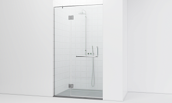 Комплект фурнитуры для душевой перегородки в проеме на профиле с глухим стеклом и дверью t561-1 в Алматы. Готовые проекты ПерилаГлавСнаб