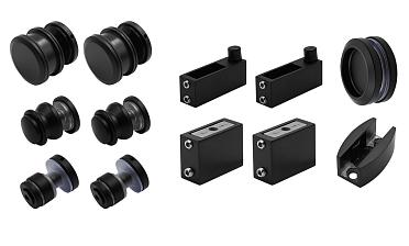  Комплект раздвижной системы для стеклянной душевой, цинк, черный t401 BZn купить в Алматы