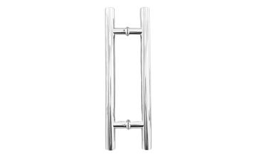 Ручка для стеклянной двери рейлинг двухсторонняя для стекла 8-12 мм, 32х1020х1500 мм, полировка t633-1500 PSS  купить в Алматы