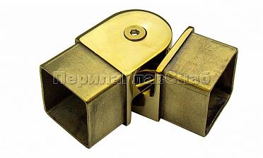 Поворот поручня 40х40 мм, регулируемый, полированный, под золото (AISI 304) Фk366-88 купить в Алматы