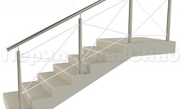 Ограждения из нержавейки. Заполнение из тросиков (нестандартная конфигурация) для крыльца купить в Алматы