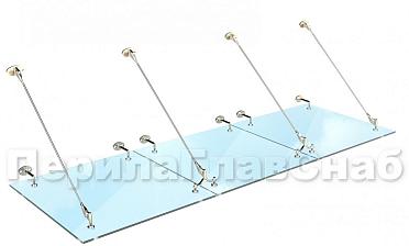 Комплект фурнитуры для козырька 1200х3700 (на вантах/тягах) k671-12-37 купить в Алматы