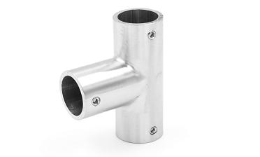 Соединитель-тройник для трубы 19 мм, нержавеющая сталь AISI 304, шлифованная t902 SSS купить в Алматы