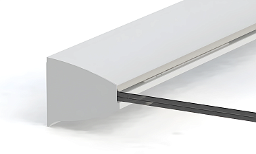Комплект профиля козырькового анодированного, для стекла 16 мм (8+8 мм), 1500 мм  k300-16-1500 купить в Алматы