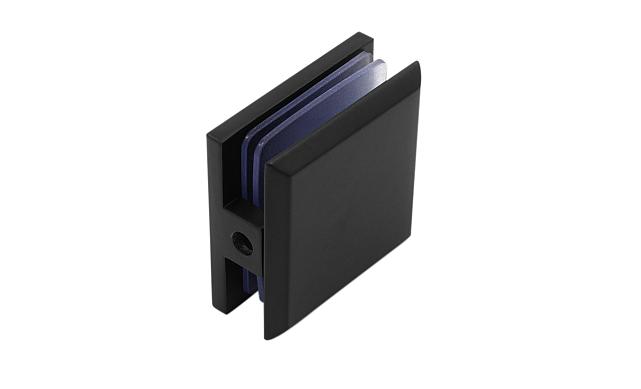  Коннектор для душевой кабины стена-стекло 45х45, вырез 67, цинк, черный t730 BZn