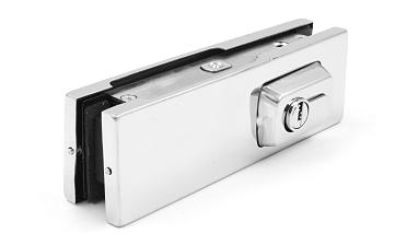 Замок для стеклянной двери угловой с круглым ригелем комплект, шлифованный t150 SSS купить в Алматы