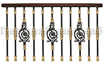 Латунные перила для лестниц серии – Намибия L07 в Алматы. Готовые проекты ПерилаГлавСнаб