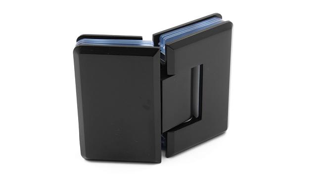 Петля для душевой стекло-стекло 90х55 мм, 135°, цинк, черный t302 BZn