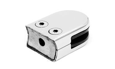 Стеклодержатель штампованный полированный под стекло 10 мм, под стойку Ø38.1 мм, (AISI 304) 40х22х53 k038-10 купить в Алматы