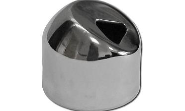 Наконечник штампованный (СПС) косой 30° на трубу Ø25 мм, для поручня Ø38.1 мм, полированный, нержавеющий, AISI 201, k072-3 купить в Алматы