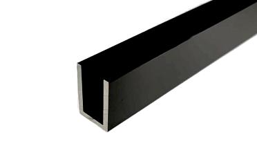 П-образный профиль 19x13, L=2200, под стекло 8 мм, алюминий анодированный в черный глянцевый t756 AND BL купить в Алматы