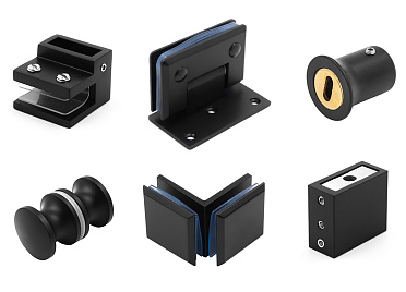 Черная фурнитура для душевых кабин купить в Алматы Черная фурнитура для душевых кабин купить в Алматы