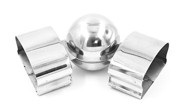 Поворот пластикового фигурного поручня, шаровый, полированный, AISI 304 k061 купить в Алматы