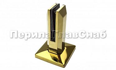 Стеклодержатель литой напольный, плоский 50х50х160 мм, полированный, под золото (AISI 304) Фk275-88 купить в Алматы