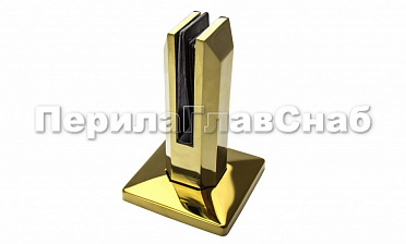 Стеклодержатель литой напольный, плоский 50х50х160 мм, полированный, под золото (AISI 304) Фk275-88 купить в Алматы Стеклодержатель литой напольный, плоский 50х50х160 мм, полированный, под золото (AISI 304) Фk275-88 купить в Алматы