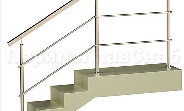 Два ригеля на держателях, квадратный поручень и круглые стойки купить в Алматы