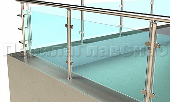 Кровельное ограждение из нержавеющей стали со стеклами в Алматы. Готовые проекты ПерилаГлавСнаб Кровельное ограждение из нержавеющей стали со стеклами в Алматы. Готовые проекты ПерилаГлавСнаб