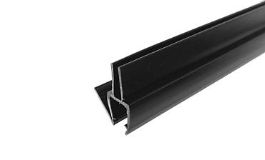 Уплотнитель для стекла 8 мм, блэк ультра - непрозрачный черный, пол-стекло 2200 мм t206-2 BL-U купить в Алматы