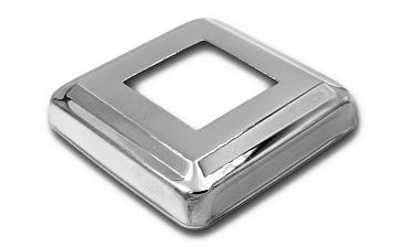 Низ стойки фигурный под трубу 40х40 мм, 82х82х0.8, высота 19 мм, полированный (AISI 304) k030 купить в Алматы