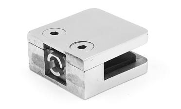 Стеклодержатель литой, под стекло 8 мм. 4+4 мм. на плоскость 42х22,5х42  полированный (AISI 304) k003 купить в Алматы