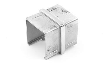 Соединитель для поручня с пазом 40х40 мм, полированный, (AISI 304) k545 купить в Алматы