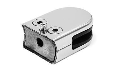 Стеклодержатель штампованный под стекло 10 мм (5+5 мм), под стойку Ø38.1 мм (39х24х55), полированный (AISI 304) k538-10 купить в Алматы