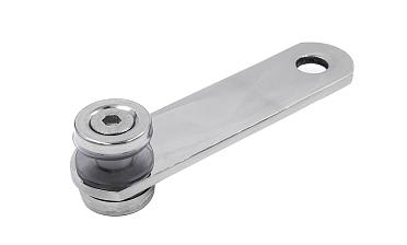 Стеклодержатель пластинчатый 2хМ8 (половинка), по центрам 85х5 мм, полированный, шайбы 5 мм штамп., под стекло 6-12 мм, (AISI 201) k047-1/2 купить в Алматы