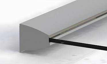 Комплект профиля козырькового анодированного, для стекла 20 мм (10+10 мм), 3000 мм  k300-20-3000 купить в Алматы