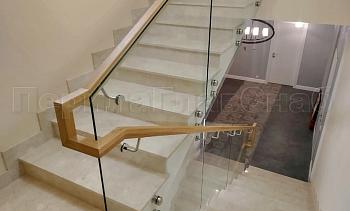 Цельностеклянные ограждения на несущем стекле в Алматы. Готовые проекты ПерилаГлавСнаб