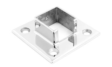 Фланец для трубы с пазом 40х40 мм, полированный, литой (AISI 304) k554 купить в Алматы