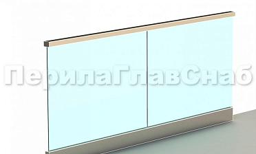 Ограждение с профильным поручнем с пазом в зажимном профиле купить в Алматы