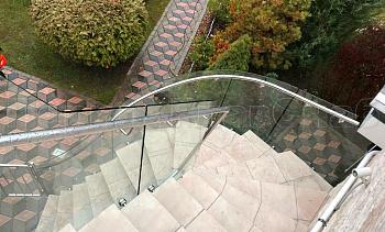 Стеклянные ограждения для улицы в Алматы. Готовые проекты ПерилаГлавСнаб