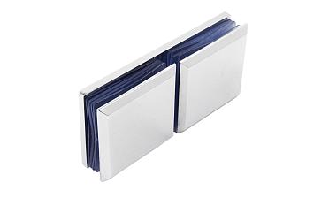 Коннектор для душевой кабины стекло-стекло 180° 45х45 мм цинк-хром полированный t734 PZn купить в Алматы