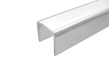 Профиль П-образный, L=2000 мм, t=1.5 мм, для стекла 16 мм, полир. (AISI 304) Ф-0457 купить в Алматы
