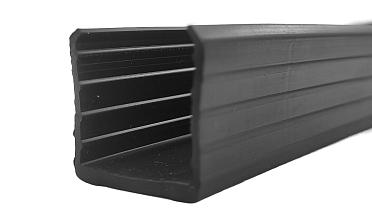 Уплотнитель в поручень с пазом 24х24 для стекла 10+10мм ПВХ, черный Фk310 купить в Алматы