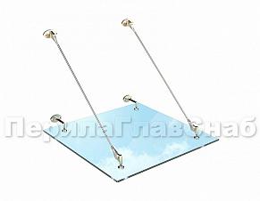 Готовые цельностеклянные козырьки купить в Алматы