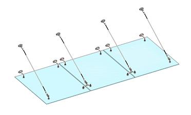 Комплект фурнитуры для козырька 1500х3700 (на вантах/тягах) k671-15-37 купить в Алматы