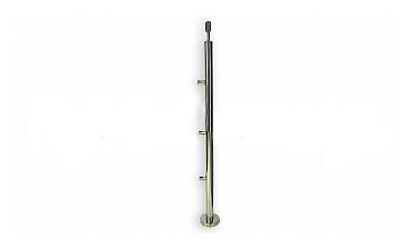 Стойка круглая Ø38.1: 3 ригеледержателя, полированная, высота 950 мм (AISI 304) k713 купить в Алматы