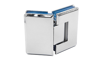 Петля для душевой кабины стекло-стекло 135° 90х55 мм цинк, полированная t302 PZn купить в Алматы Петля для душевой кабины стекло-стекло 135° 90х55 мм цинк, полированная t302 PZn купить в Алматы