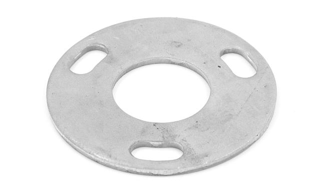 Фланец стойки 38/80 х 5 (4,3) х AISI 304 #200 3 отв х М10 х 20 k116-38-4