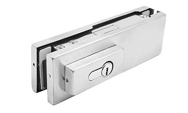 Замок для стеклянной двери центральный с прямоугольным ригелем, шлифованный, вырез 13 t152 SSS купить в Алматы