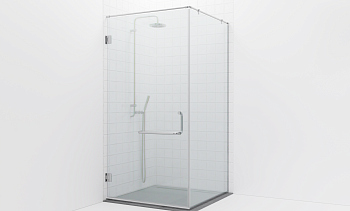 Комплект фурнитуры для душевой перегородки на профиле с угловой штангой t551-1 в Алматы. Готовые проекты ПерилаГлавСнаб