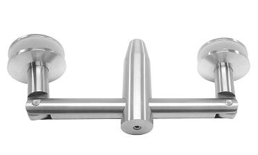 Крепление двойное с рутелями к стене, AISI 304 k629 купить в Алматы