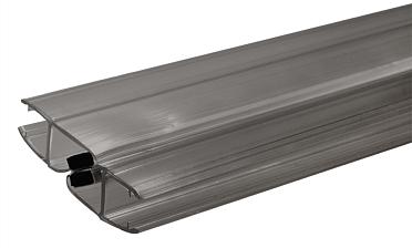 Комплект уплотнителей для стекла 8мм (2 шт.), полупрозрачный черный, стекло-стекло, с магнитом 90°/180°, 2,2 м t210-2 BL купить в Алматы